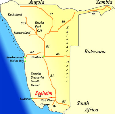 map of Seeheim  Namibia